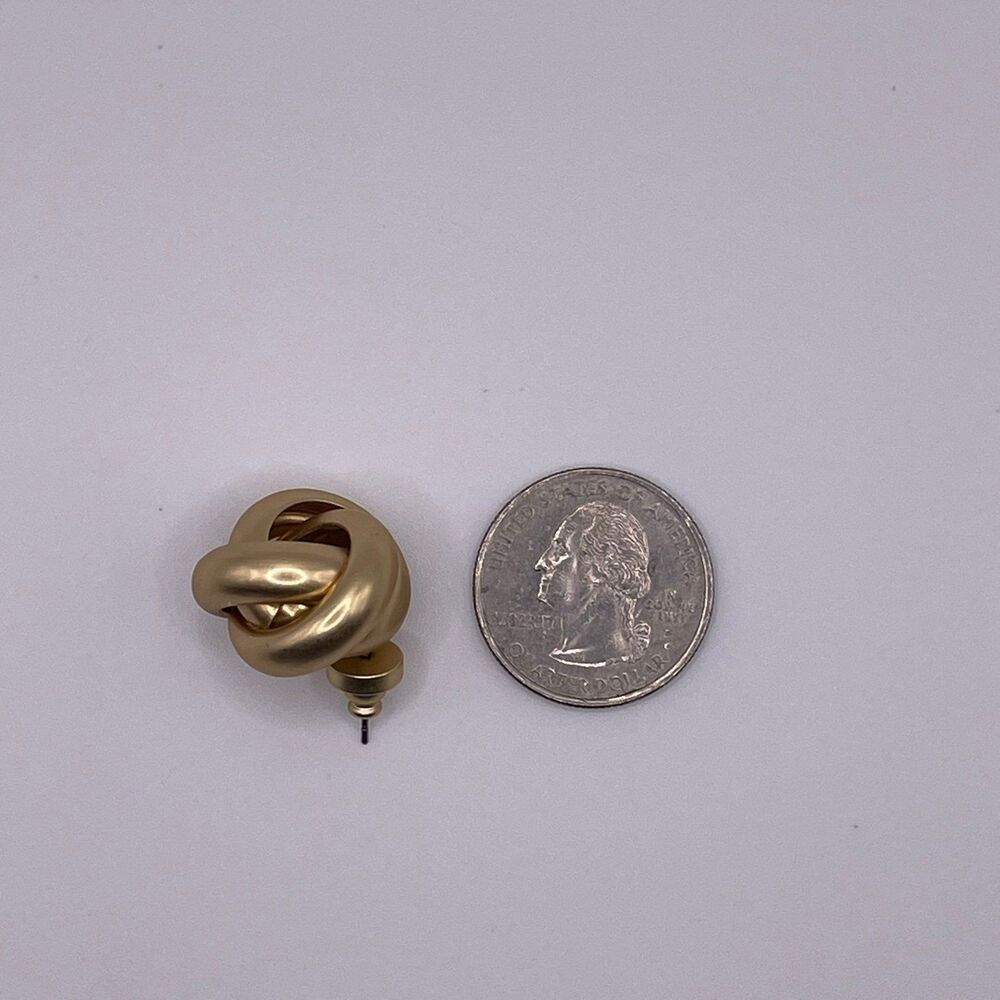 House of Harlow 1960 Gold Tone Knot Stud Earrings - Picture 5 of 12